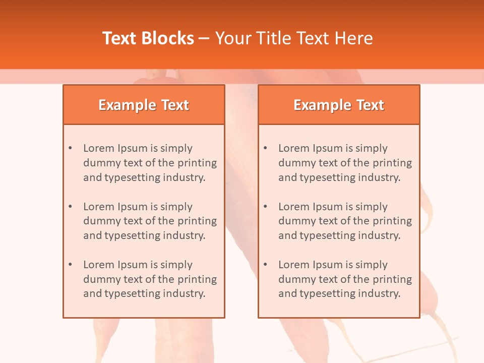 Agricultural Ingredients Orange PowerPoint Template
