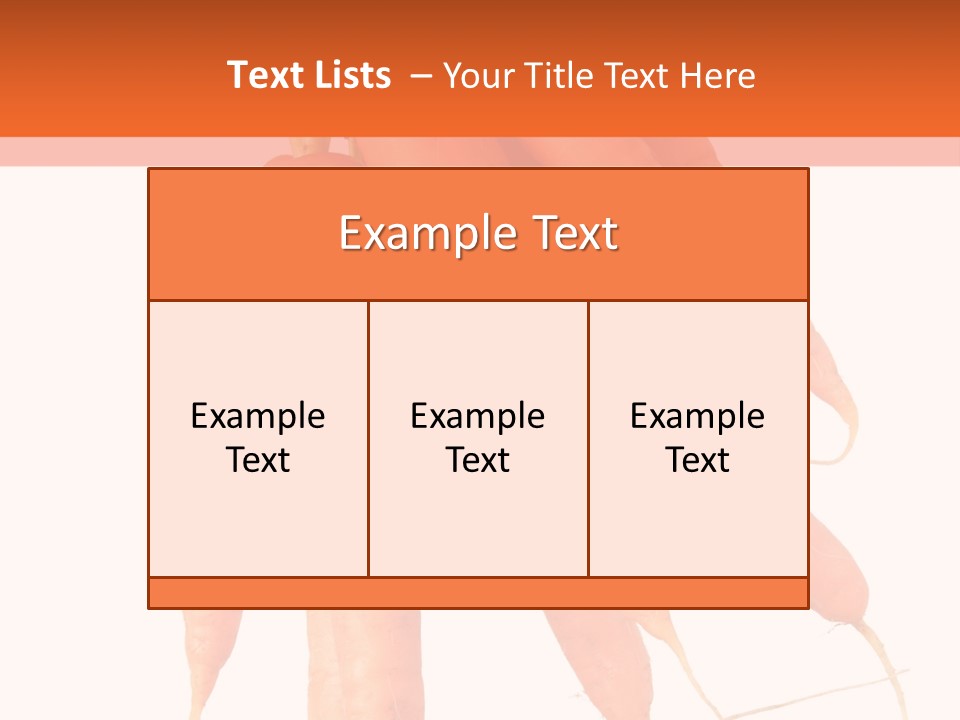 Agricultural Ingredients Orange PowerPoint Template