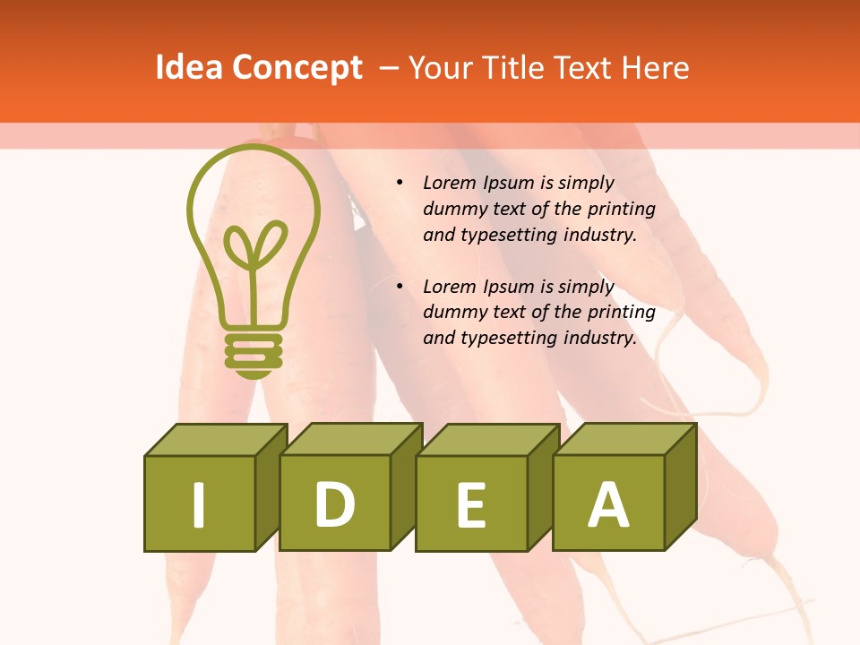 Agricultural Ingredients Orange PowerPoint Template
