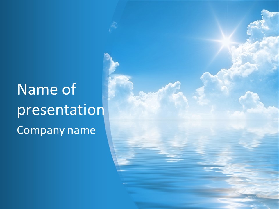 Sunny Cloudy Pure PowerPoint Template