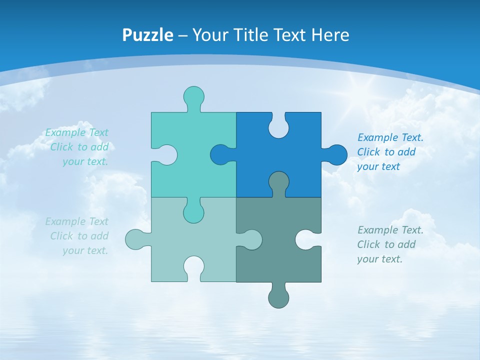 Sunny Cloudy Pure PowerPoint Template