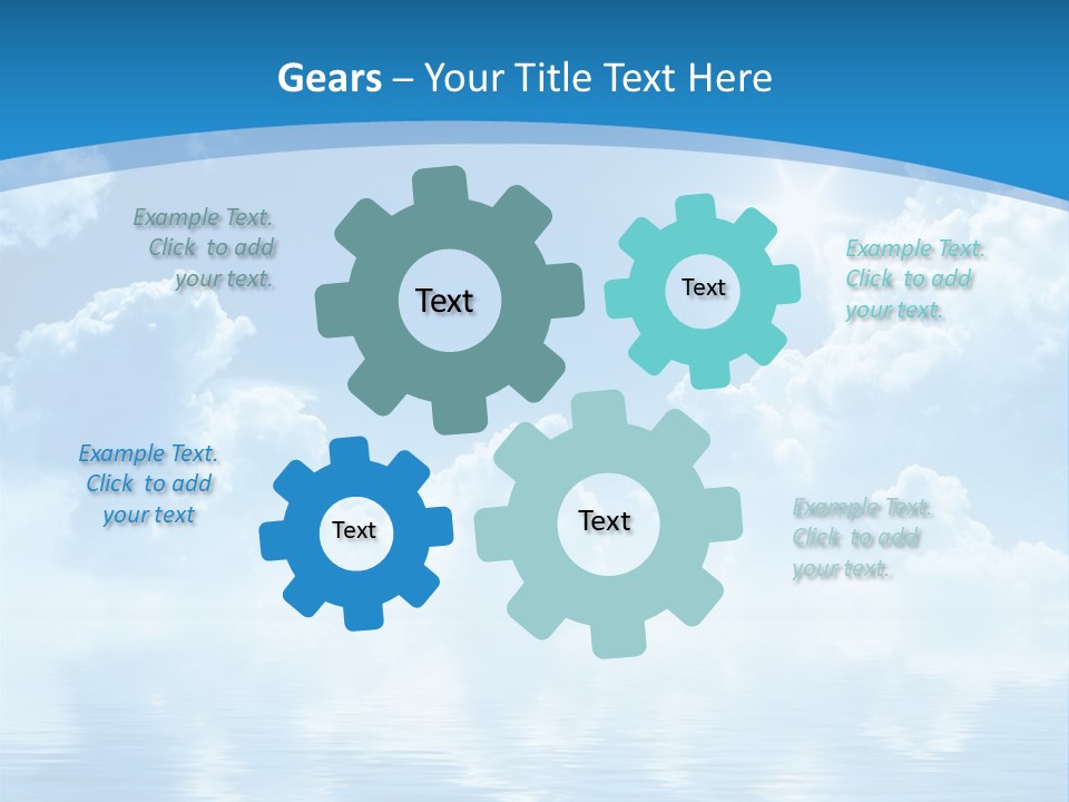 Sunny Cloudy Pure PowerPoint Template