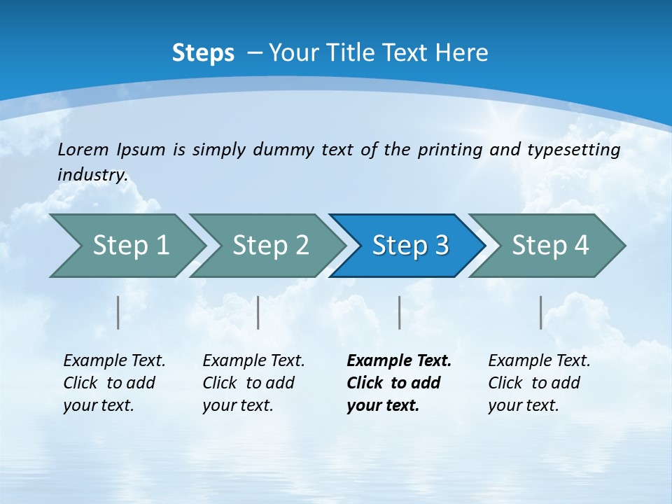 Sunny Cloudy Pure PowerPoint Template