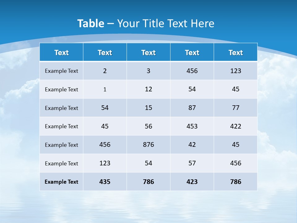 Sunny Cloudy Pure PowerPoint Template