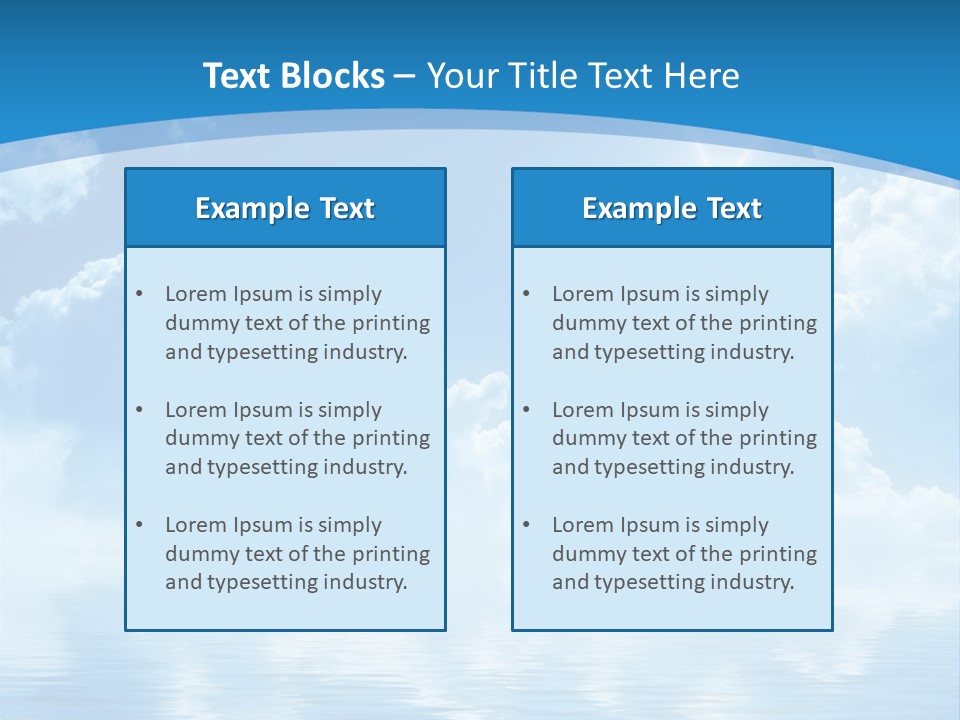 Sunny Cloudy Pure PowerPoint Template