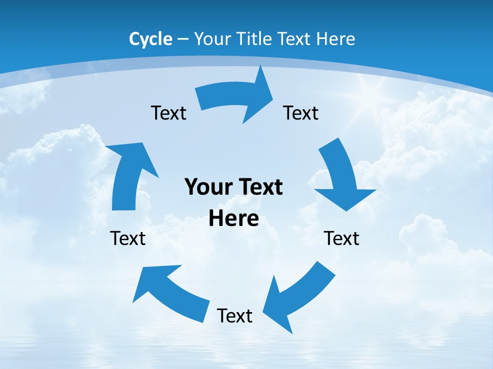 Sunny Cloudy Pure PowerPoint Template
