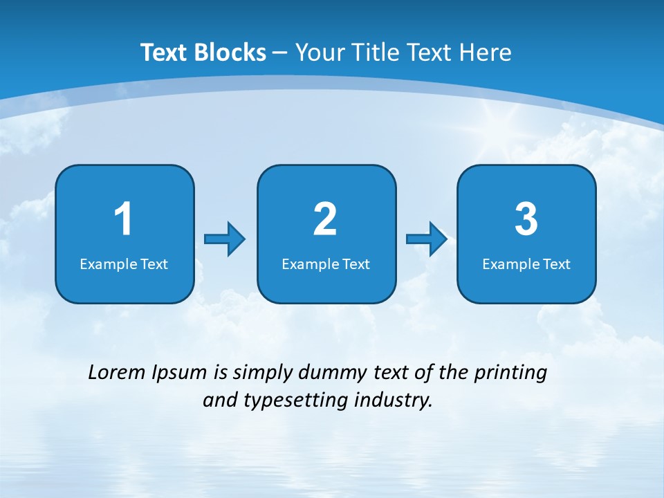 Sunny Cloudy Pure PowerPoint Template