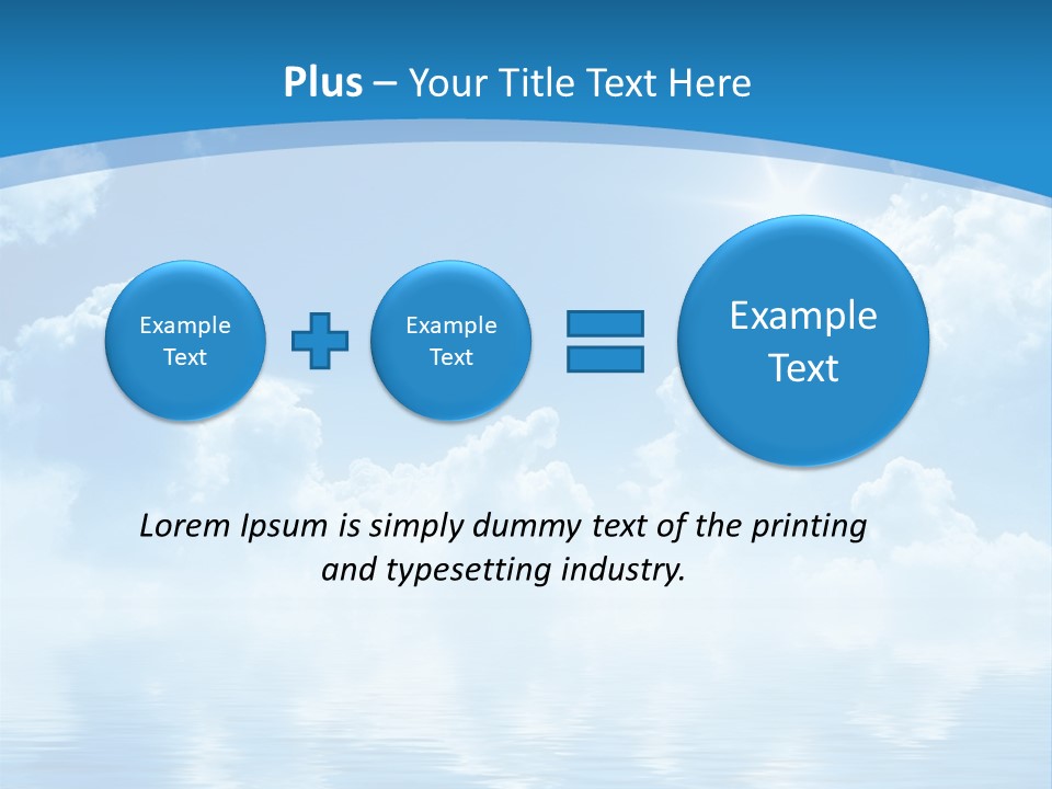 Sunny Cloudy Pure PowerPoint Template