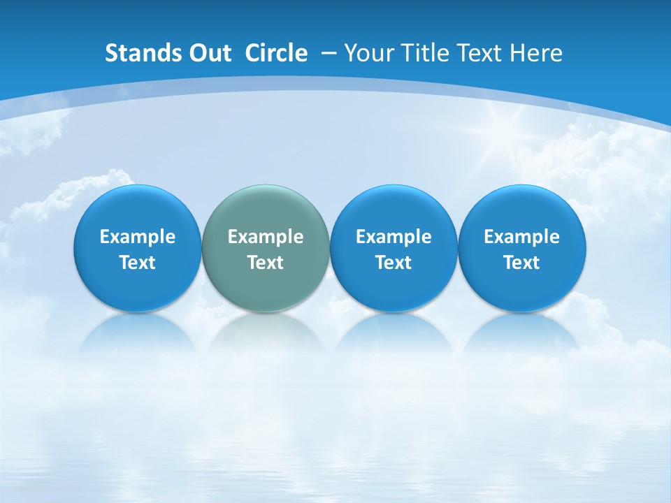 Sunny Cloudy Pure PowerPoint Template