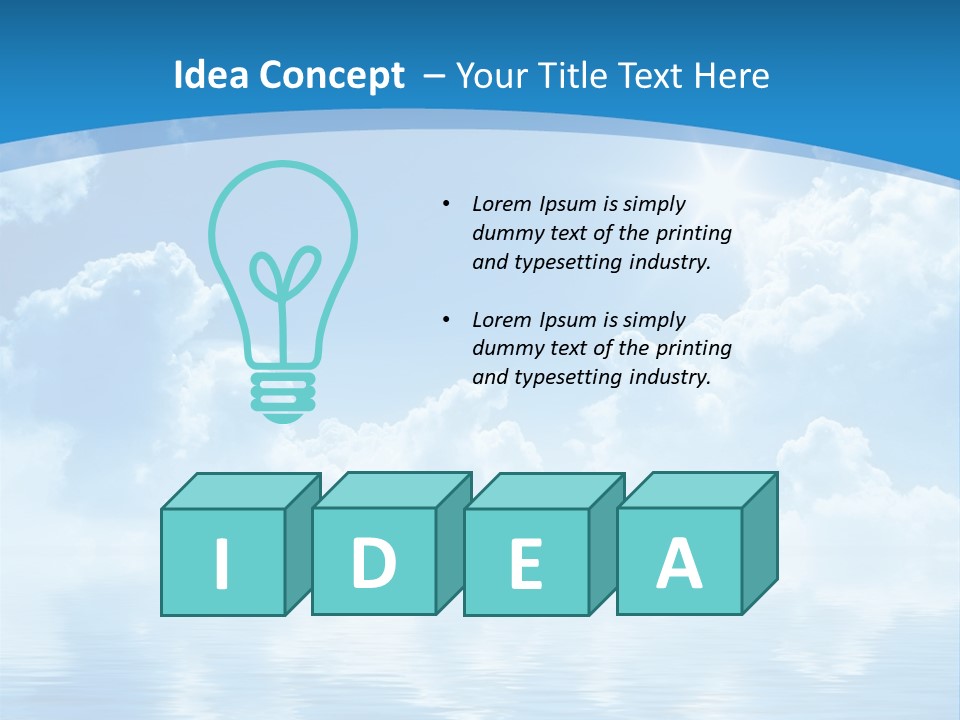 Sunny Cloudy Pure PowerPoint Template