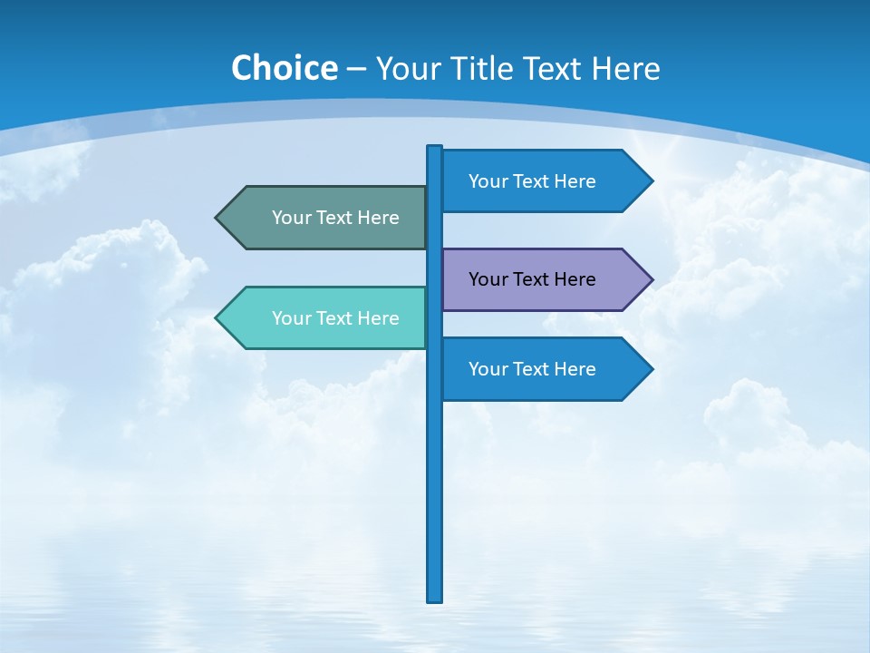 Sunny Cloudy Pure PowerPoint Template