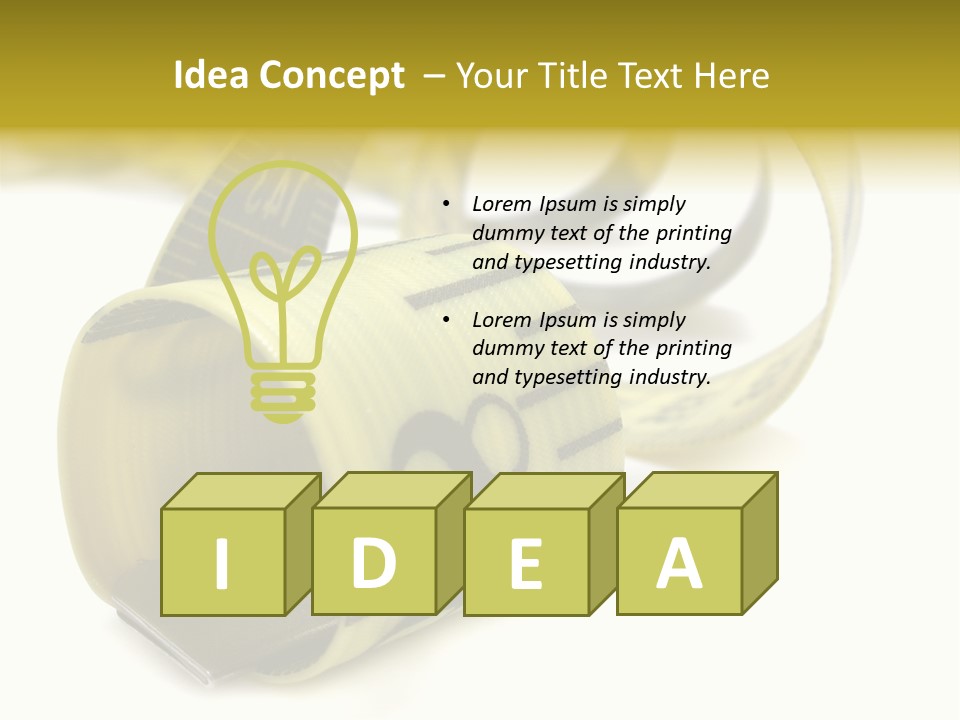 Measure Inch Diet PowerPoint Template