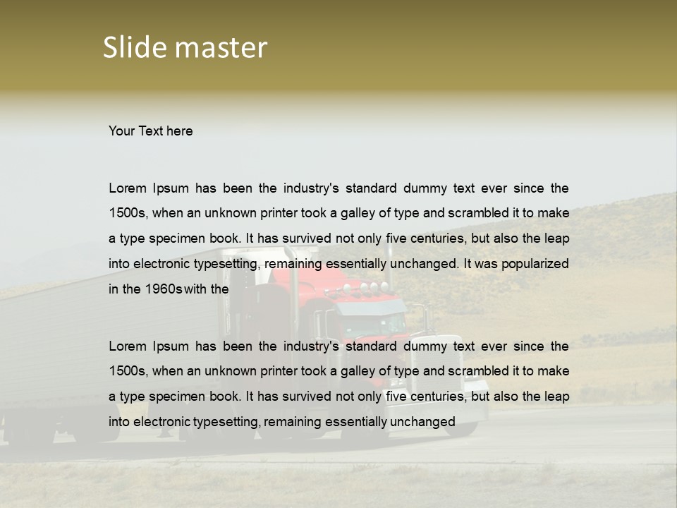 Pass Asphalt Hauler PowerPoint Template