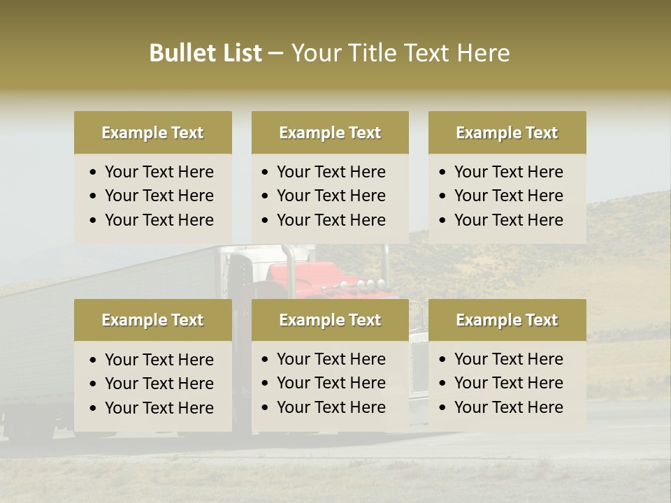Pass Asphalt Hauler PowerPoint Template