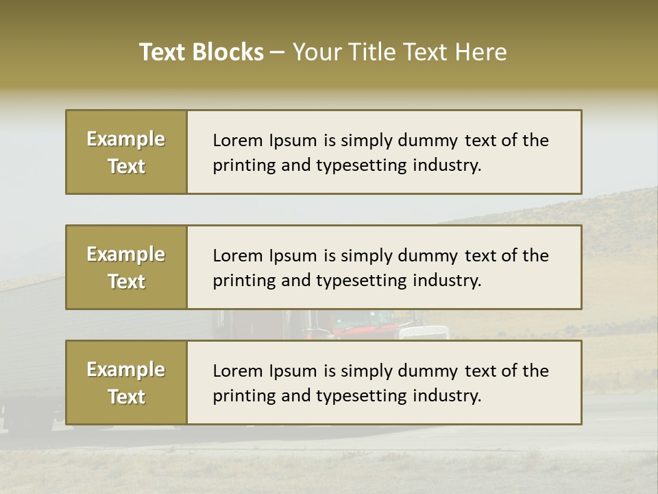 Pass Asphalt Hauler PowerPoint Template