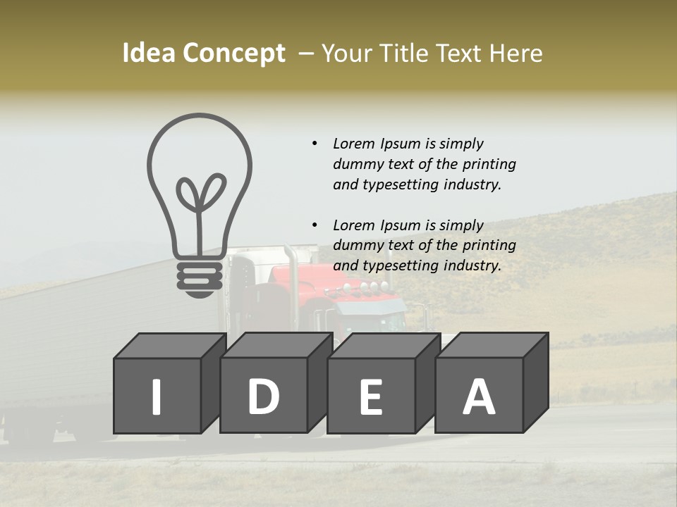 Pass Asphalt Hauler PowerPoint Template