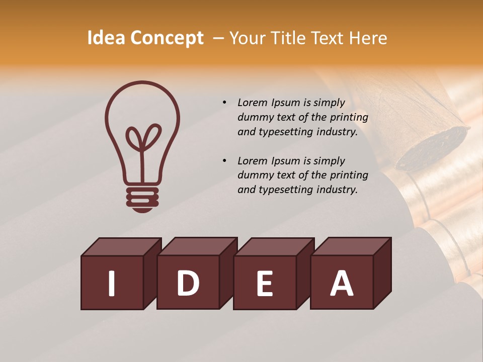 Tobacco Humidor Cigarette PowerPoint Template