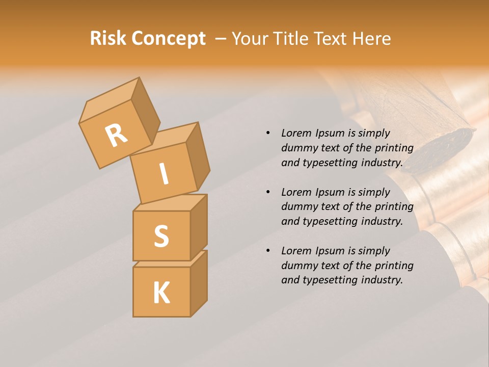 Tobacco Humidor Cigarette PowerPoint Template