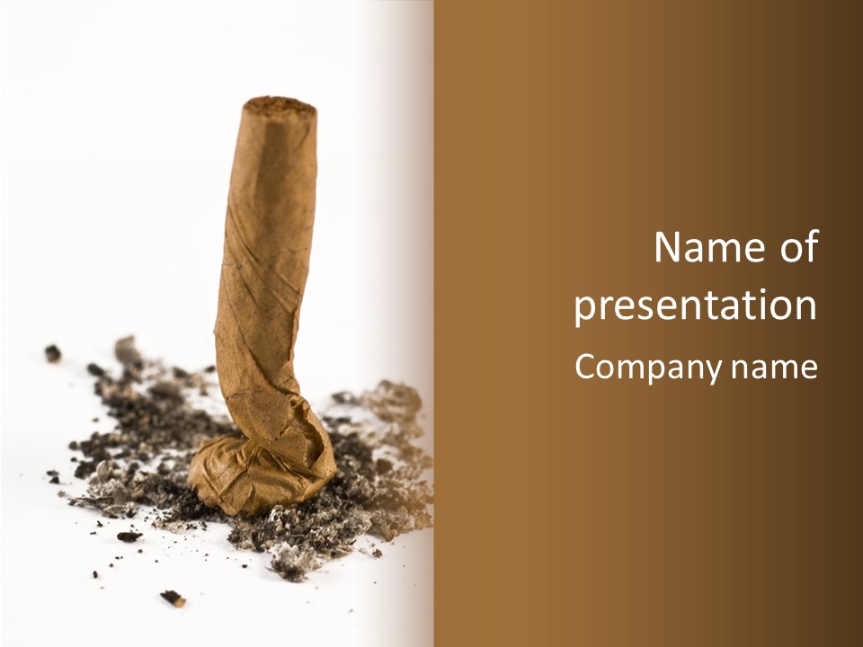 Nicotine Addiction Smoke PowerPoint Template