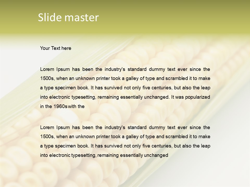 Fruit Food Corn PowerPoint Template