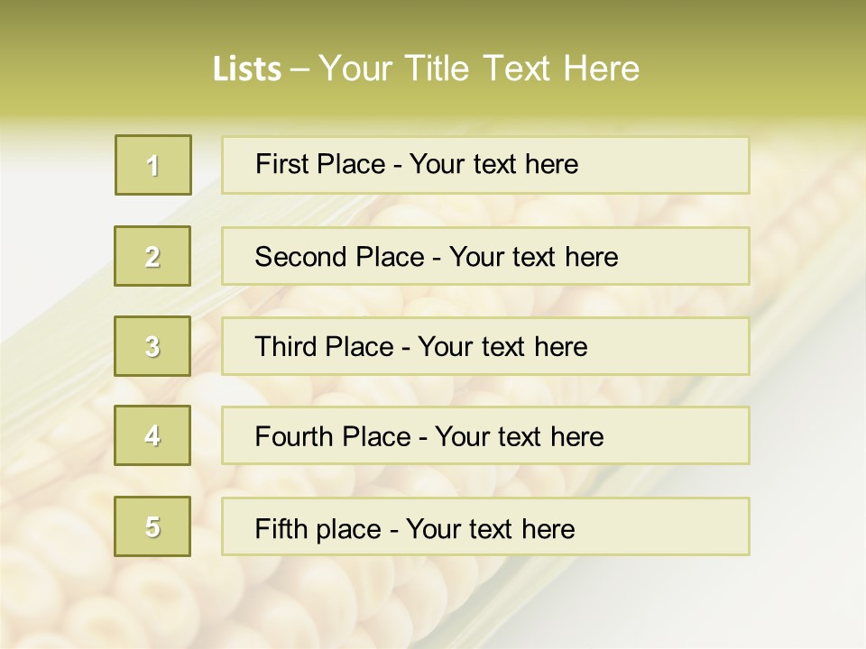 Fruit Food Corn PowerPoint Template