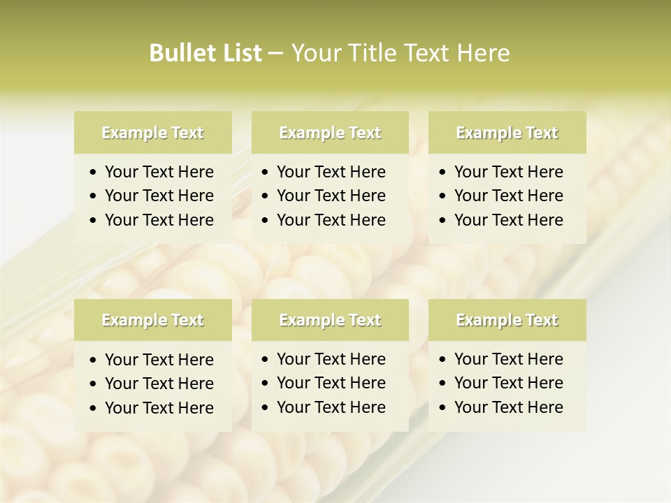 Fruit Food Corn PowerPoint Template