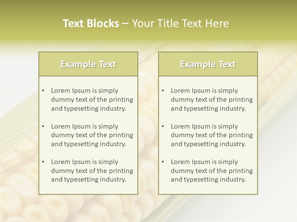Fruit Food Corn PowerPoint Template