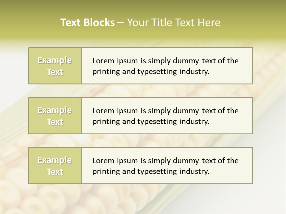 Fruit Food Corn PowerPoint Template