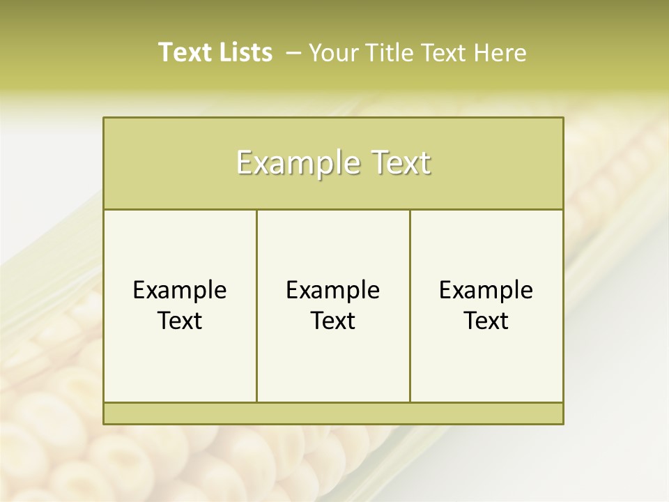 Fruit Food Corn PowerPoint Template