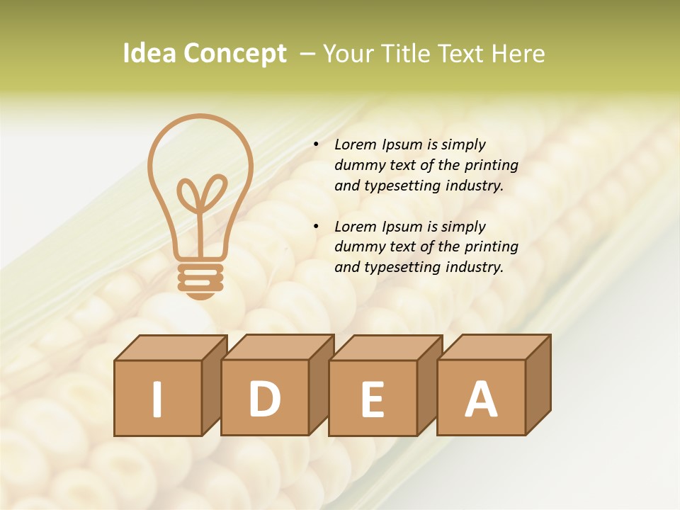 Fruit Food Corn PowerPoint Template