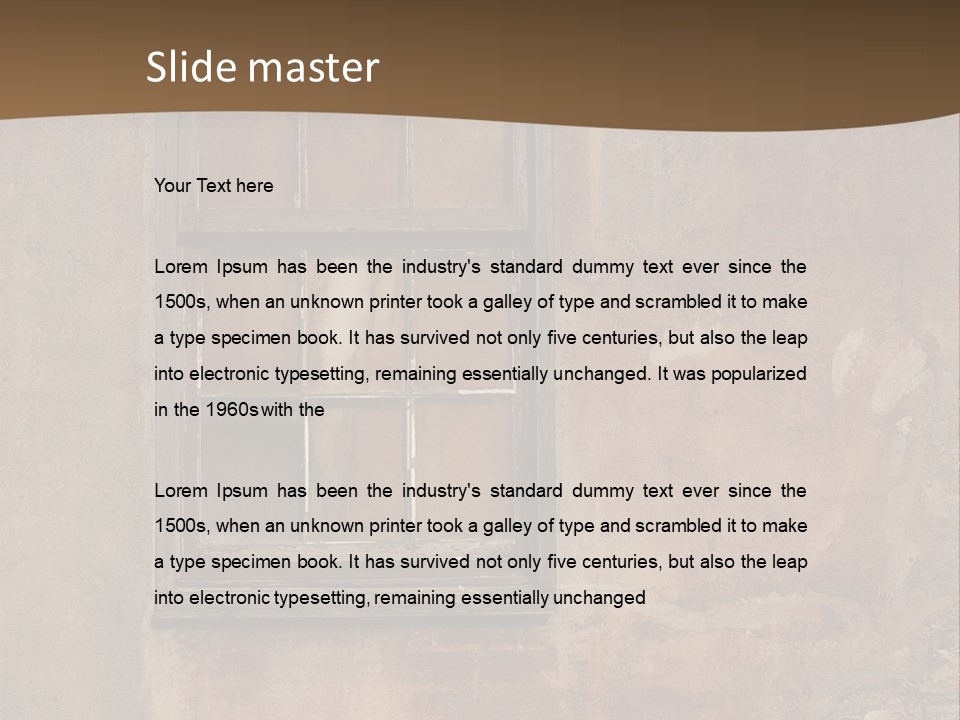 Glass Disrepair Wooden PowerPoint Template