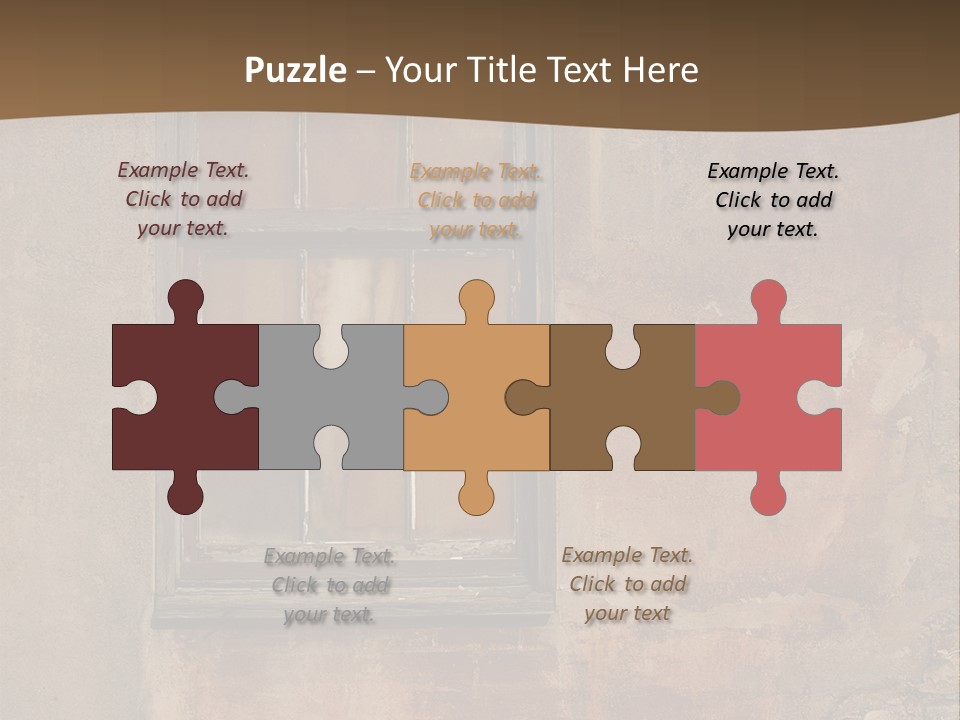 Glass Disrepair Wooden PowerPoint Template