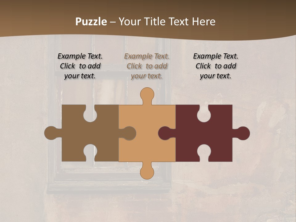 Glass Disrepair Wooden PowerPoint Template