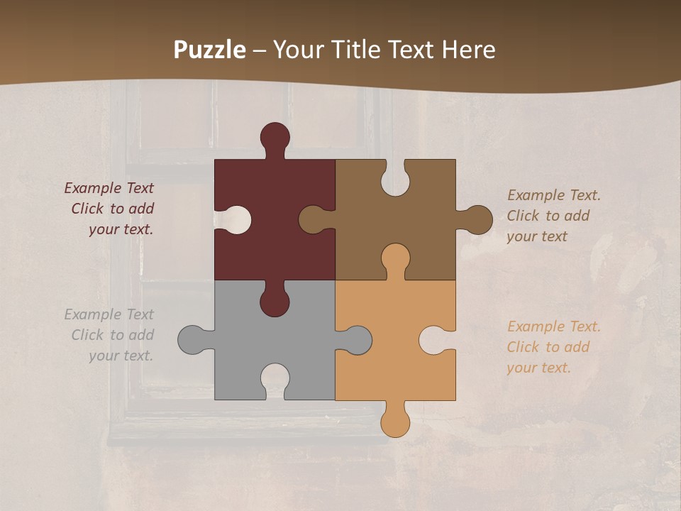 Glass Disrepair Wooden PowerPoint Template
