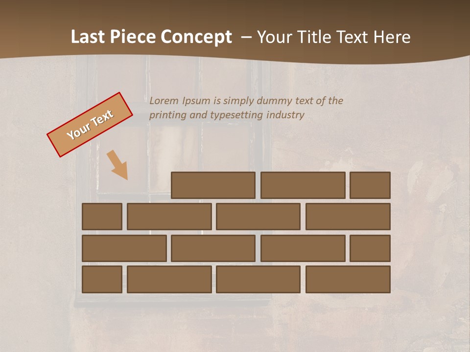 Glass Disrepair Wooden PowerPoint Template