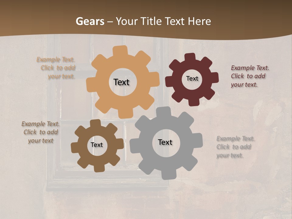 Glass Disrepair Wooden PowerPoint Template