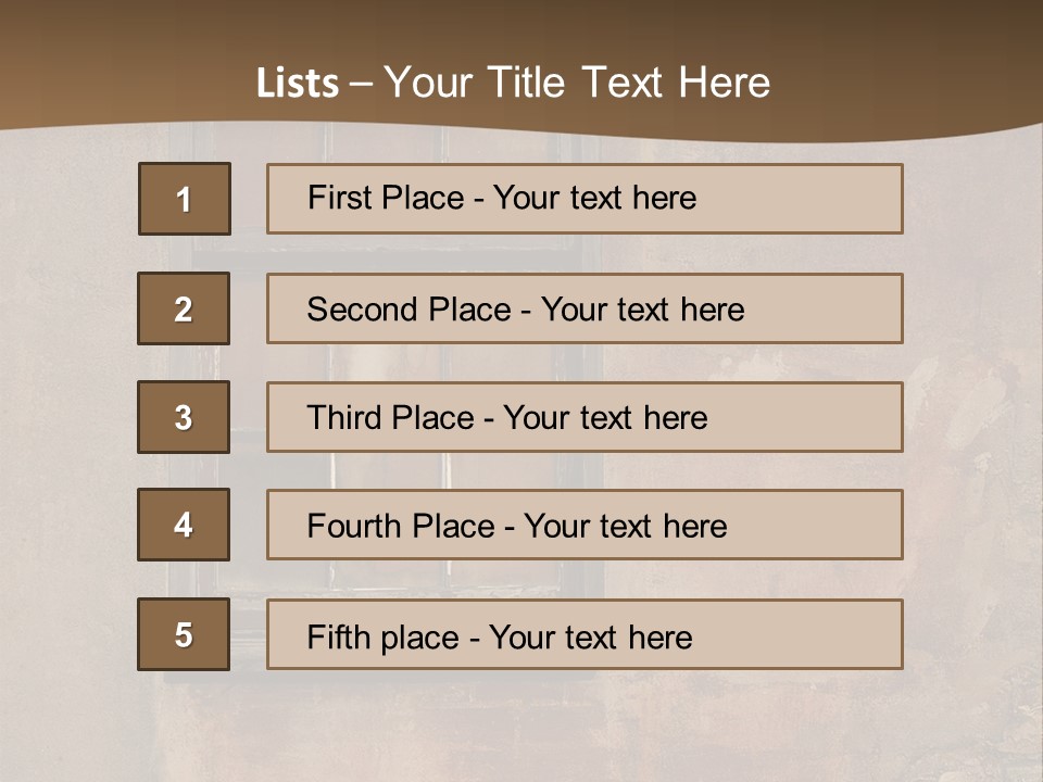 Glass Disrepair Wooden PowerPoint Template