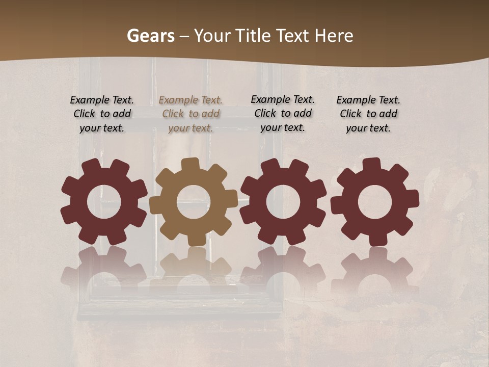 Glass Disrepair Wooden PowerPoint Template