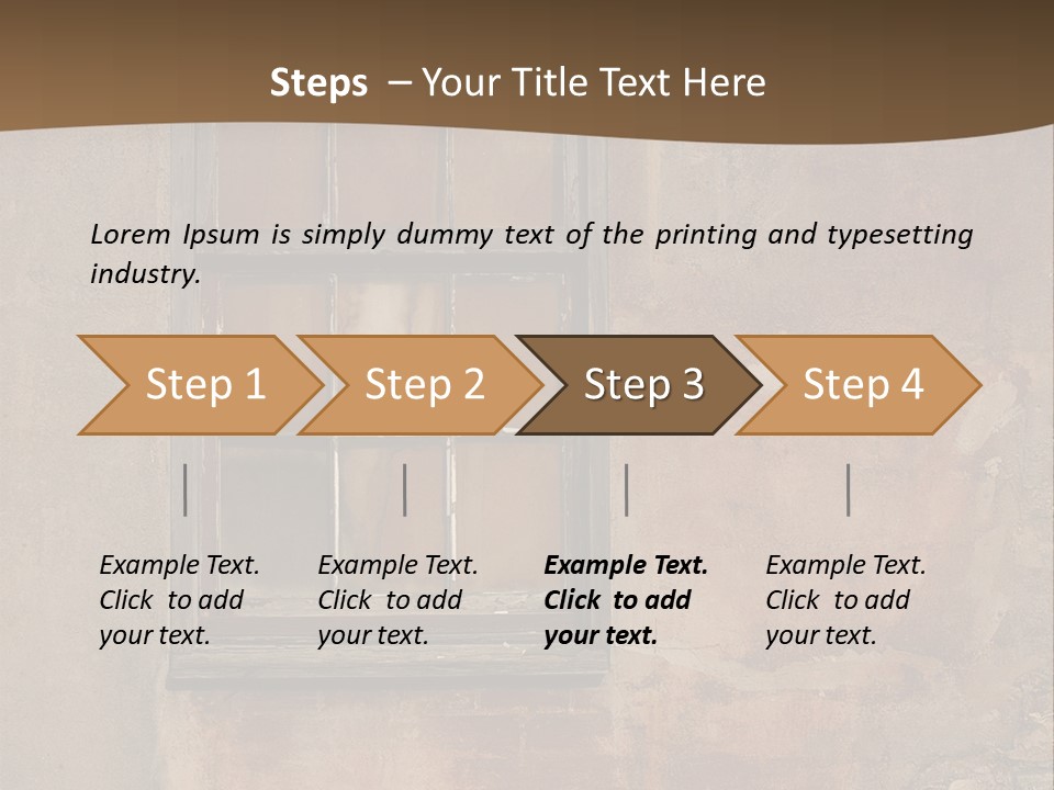 Glass Disrepair Wooden PowerPoint Template