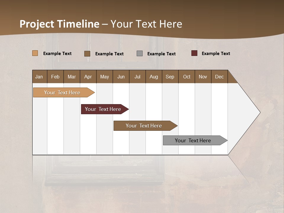 Glass Disrepair Wooden PowerPoint Template