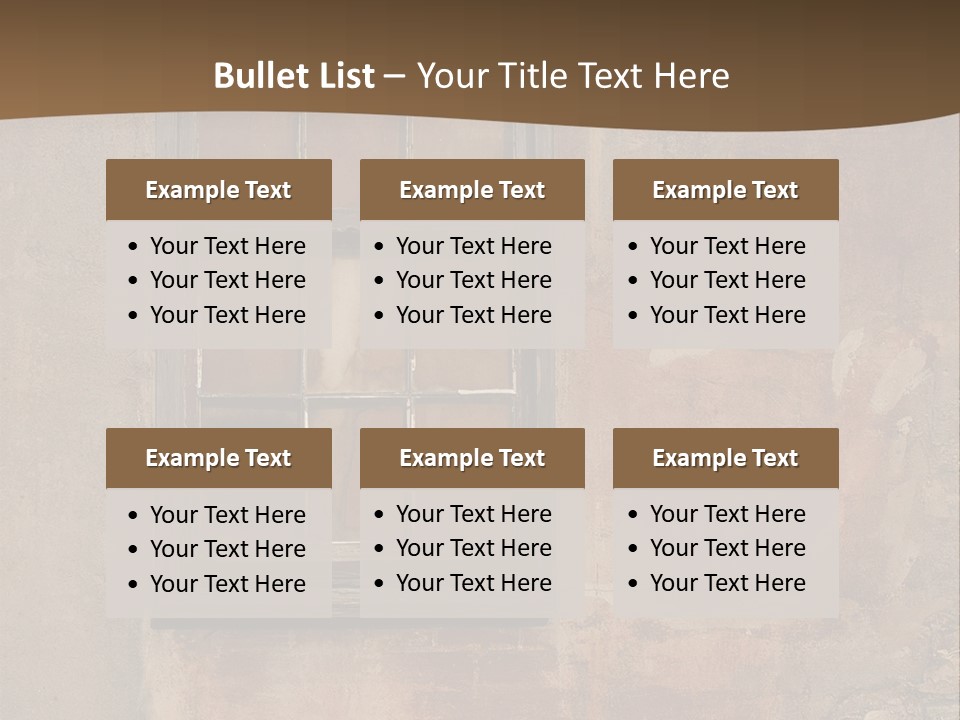 Glass Disrepair Wooden PowerPoint Template