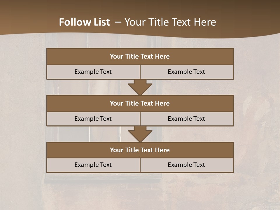 Glass Disrepair Wooden PowerPoint Template