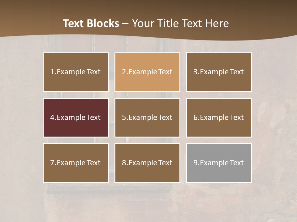 Glass Disrepair Wooden PowerPoint Template