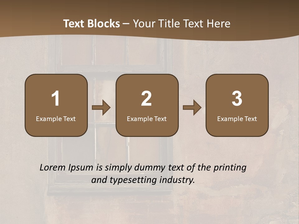Glass Disrepair Wooden PowerPoint Template
