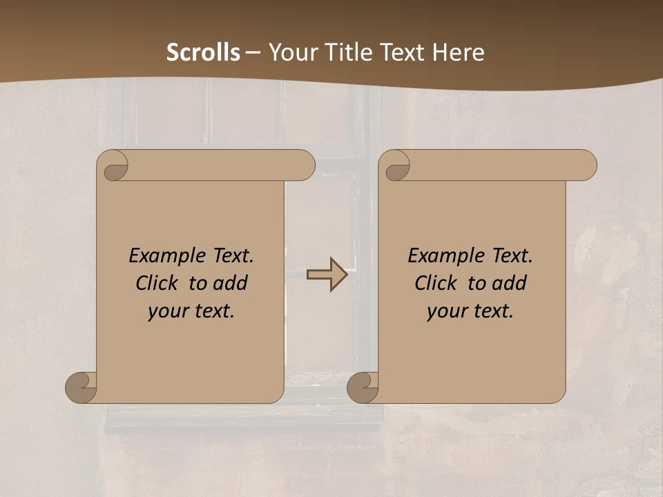Glass Disrepair Wooden PowerPoint Template