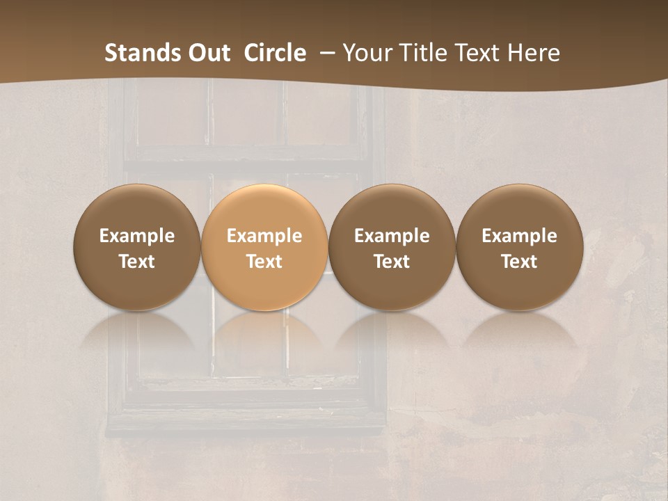 Glass Disrepair Wooden PowerPoint Template