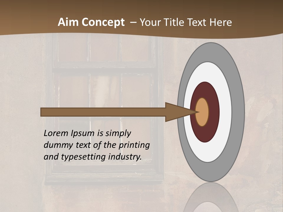 Glass Disrepair Wooden PowerPoint Template