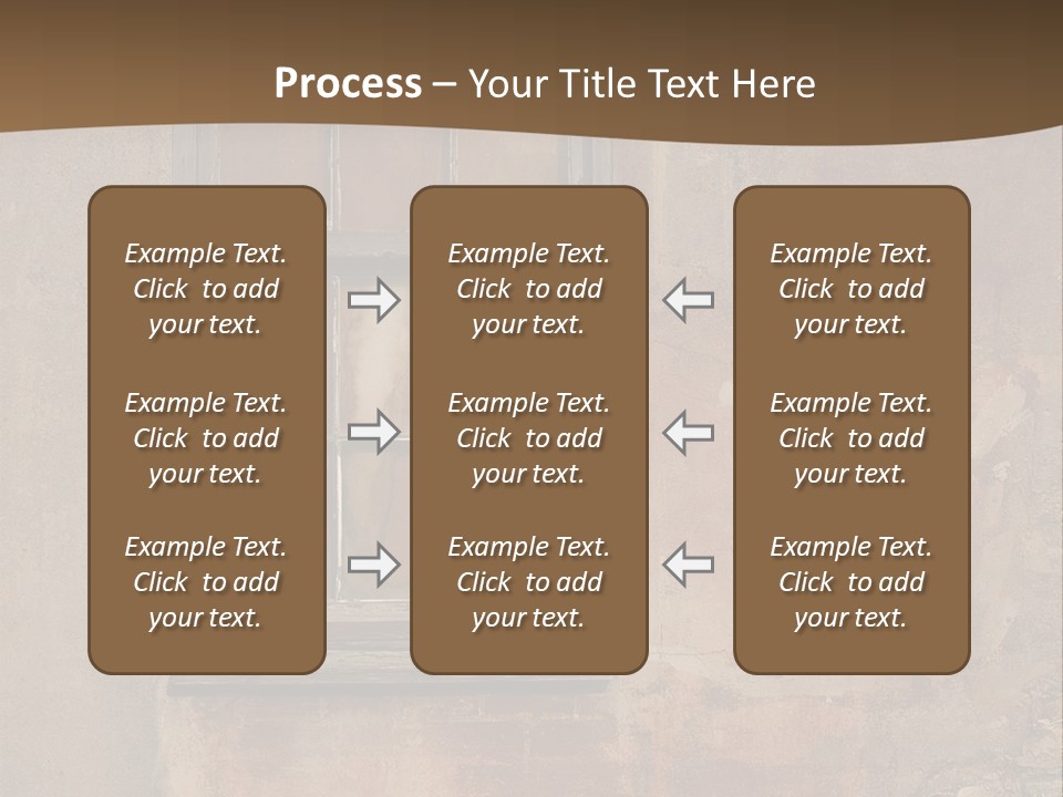 Glass Disrepair Wooden PowerPoint Template