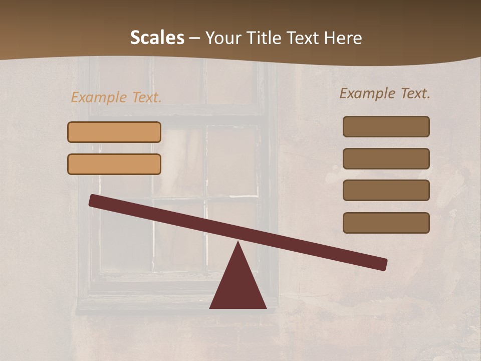 Glass Disrepair Wooden PowerPoint Template