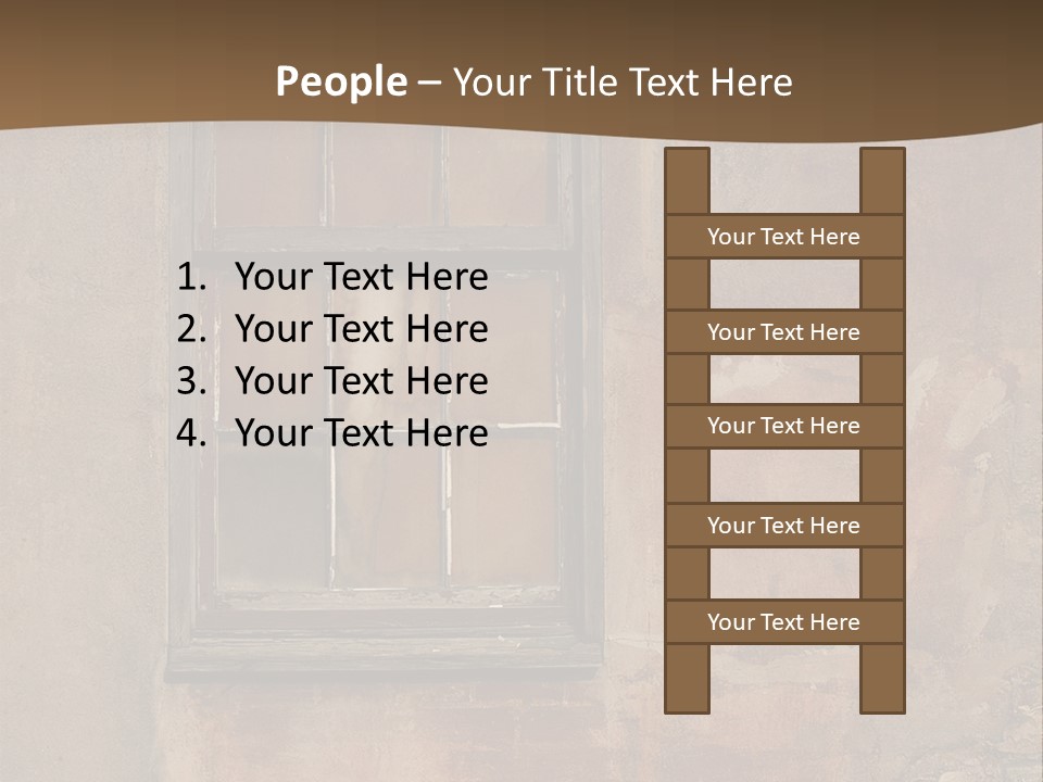 Glass Disrepair Wooden PowerPoint Template